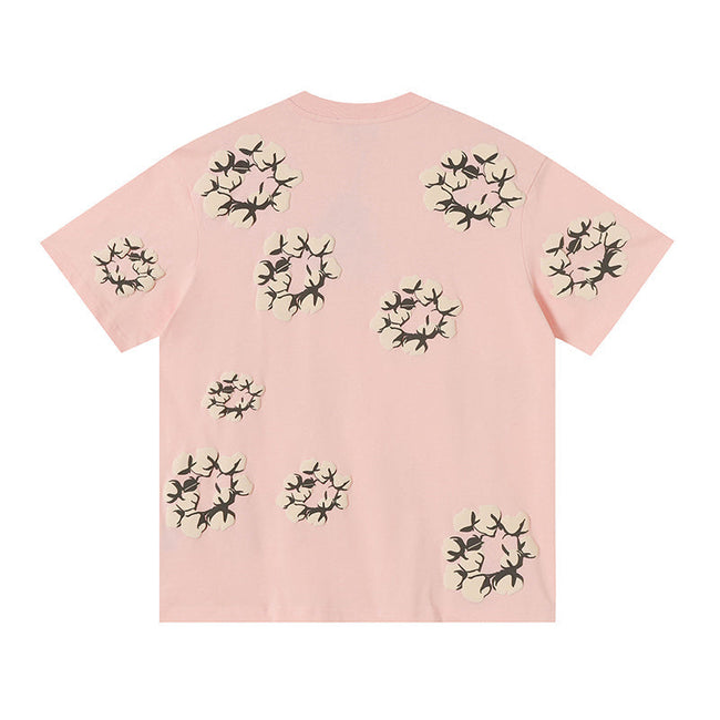 Denim Tears Baby Pink Oversized All Over Beige Flower Wreath TOP Main Image