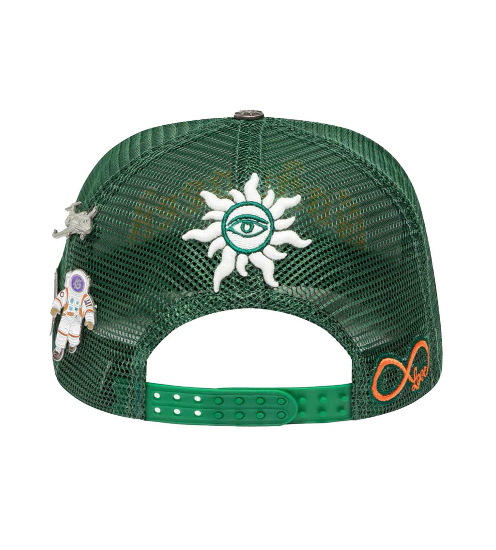 Godspeed Forever Trucker Hat Green/Yellow