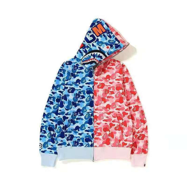 Foreign Trade Cross border Europe and America 2023 Hot Selling BAPE Shark Head Ape Head Hoodie 3D Hoodie Full Cap Zipper Hoodie (20) Hover Image