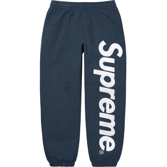SUPREME Trendy SWEATPANTS Street Street Trendy Men's Loose Velvet Waist Pants Leg Tight Sports Pants Casual (9) Hover Image