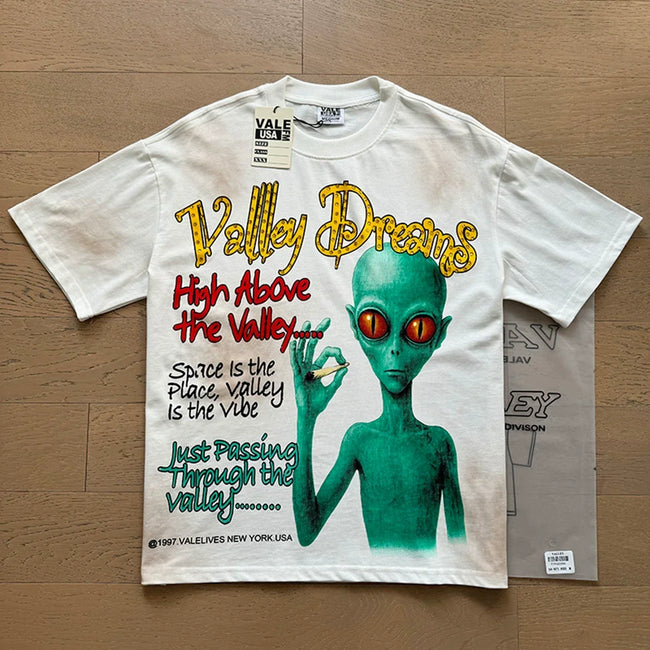 Valley Dreams Alien Graphic T-Shirt White Hover Image