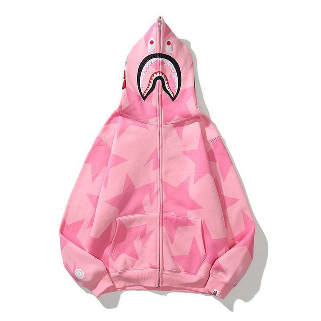 Foreign Trade Cross border Europe and America 2023 Hot Selling BAPE Shark Head Ape Head Hoodie 3D Hoodie Full Cap Zipper Hoodie (40) Hover Image