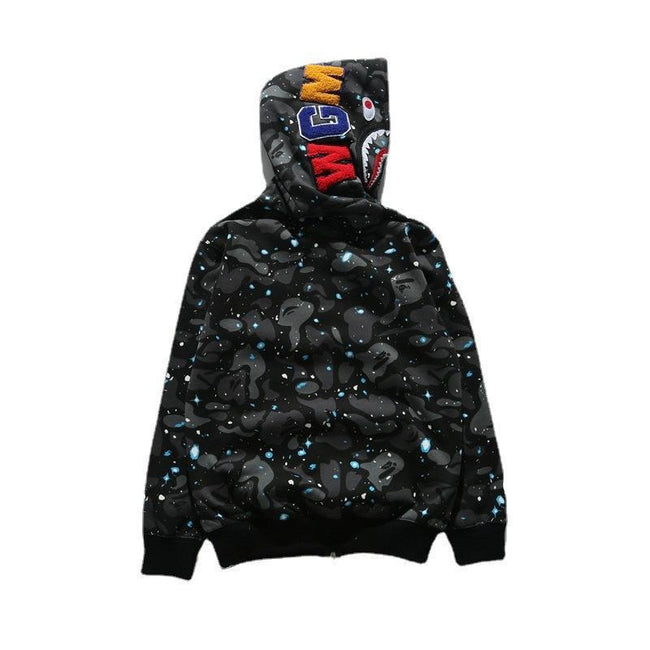 Foreign Trade Cross border Europe and America 2023 Hot Selling BAPE Shark Head Ape Head Hoodie 3D Hoodie Full Cap Zipper Hoodie (10) Hover Image