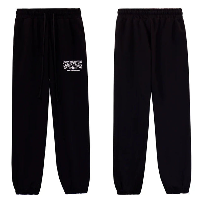 Denim Tears Black Mini Embroidery Drawstring Jogger Pants Hover Image