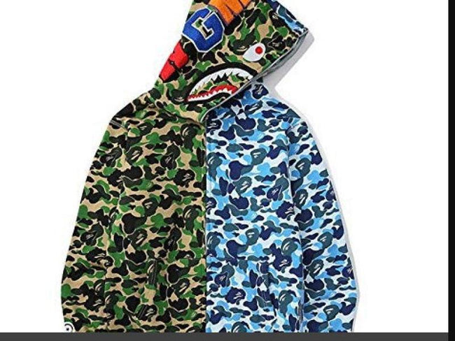 Foreign Trade Cross border Europe and America 2023 Hot Selling BAPE Shark Head Ape Head Hoodie 3D Hoodie Full Cap Zipper Hoodie (22) Hover Image