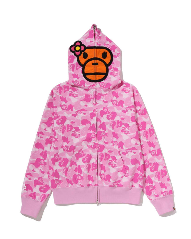 Cross border trendy brand BAPE monkey shark head full zipper cardigan jacket Y2K sweet cool style camouflage hooded sweatshirt (1) Hover Image
