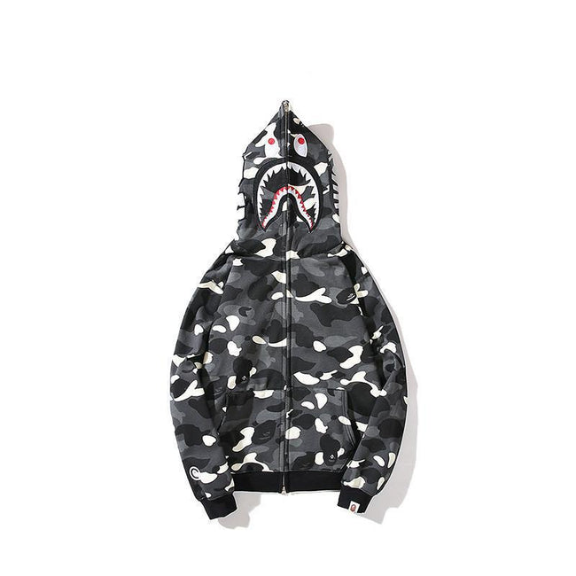 Foreign Trade Cross border Europe and America 2023 Hot Selling BAPE Shark Head Ape Head Hoodie 3D Hoodie Full Cap Zipper Hoodie (12) Hover Image