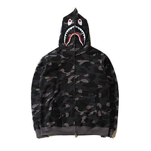 Foreign Trade Cross border Europe and America 2023 Hot Selling BAPE Shark Head Ape Head Hoodie 3D Hoodie Full Cap Zipper Hoodie (4) Hover Image
