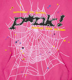 Sp5der P*nk Web Hoodie Pink