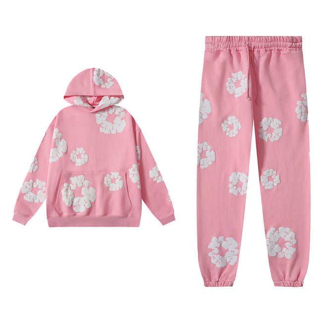 Denim Tears Pink Hoodie & Sweatpants Set Hover Image