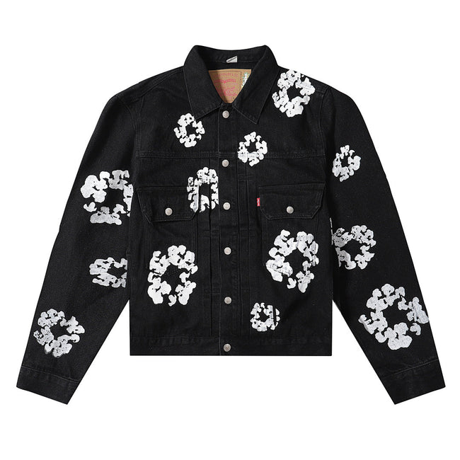 Denim Tears Black Denim Trucker Jacket Hover Image