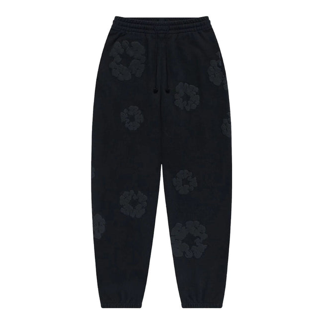 Denim Tears Cotton Wreath Sweatpants Black Monochrome Hover Image