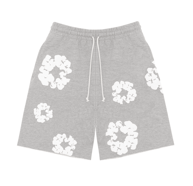 Denim Tears gray floral print mesh shorts Hover Image