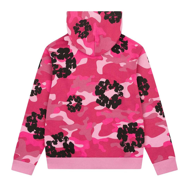 Denim Tears Wreath Zip Sweatshirt 'Pink Camo' Main Image