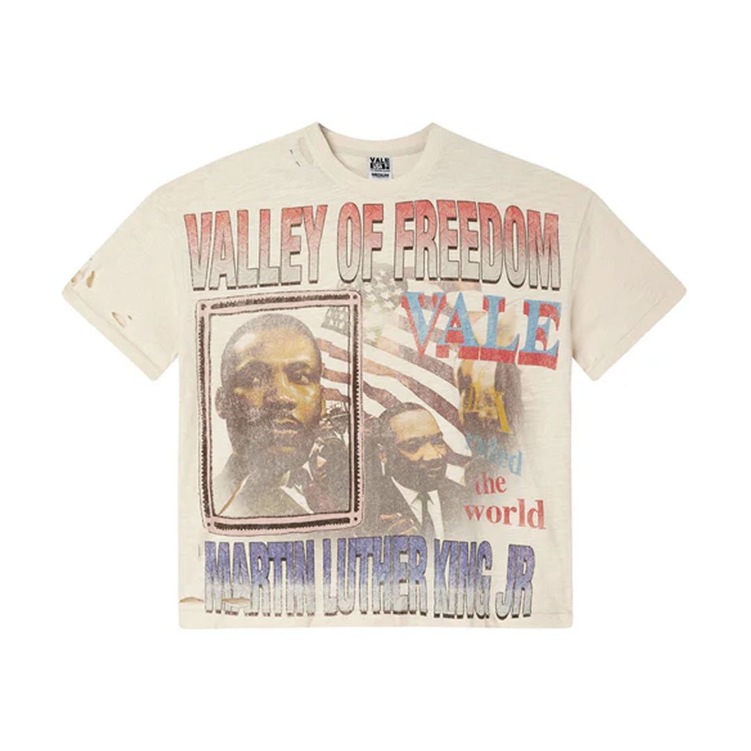 Vale Forever Freedom Tee MLK Distressed Cream